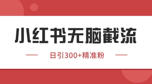小红书只要你有同行就能获客，独家野路子获客玩法，暴力截流【揭秘】-知库