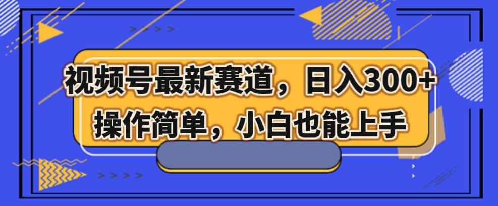 视频号最新赛道，日入300+，新手小白轻松掌握-知库