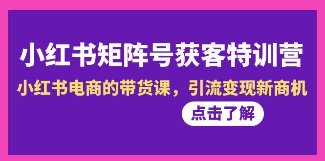 小红书-矩阵号获客特训营-第10期，小红书电商的带货课，引流变现新商机-知库