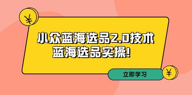 拼多多培训第33期：小众蓝海选品2.0技术-蓝海选品实操！-知库