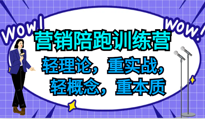 营销陪跑训练营，轻理论，重实战，轻概念，重本质，适合中小企业和初创企业的老板-知库