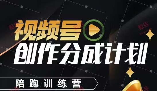 视频号创作分成计划陪跑训练营，手把手教会你如何制作视频，细水长流型项目-知库商学院