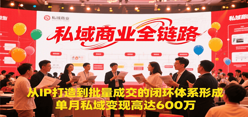 私域商业全链路，从IP打造到批量成交的闭环体系形成，单月私域变现600万-知库