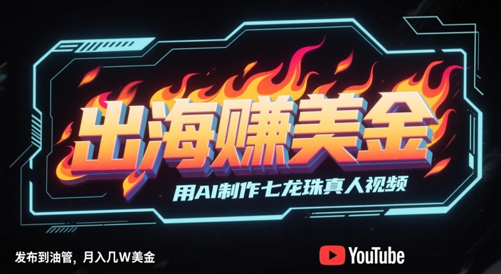 出海挣美金，用AI制作七龙珠真人视频，发布到油管，条条爆火，月入几W美刀-知库