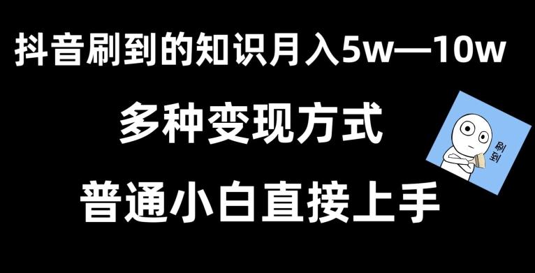 抖音刷到的知识，每天只需2小时，日入2000+，暴力变现，普通小白直接上手【揭秘】-知库