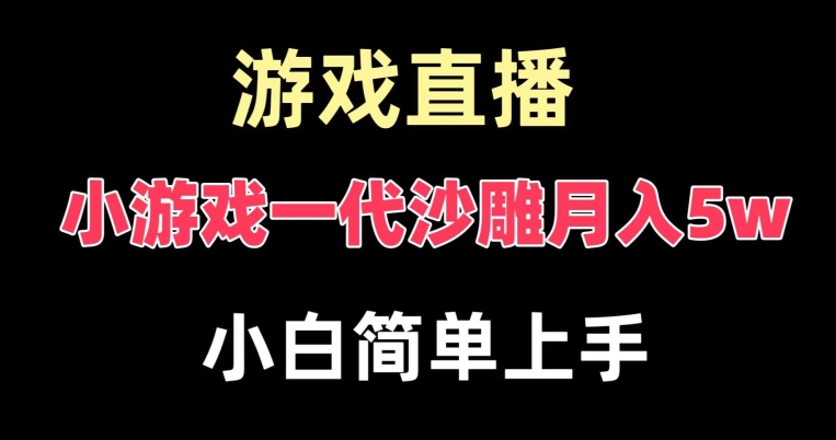 玩小游戏一代沙雕月入5w，爆裂变现，快速拿结果，高级保姆式教学【揭秘】-知库