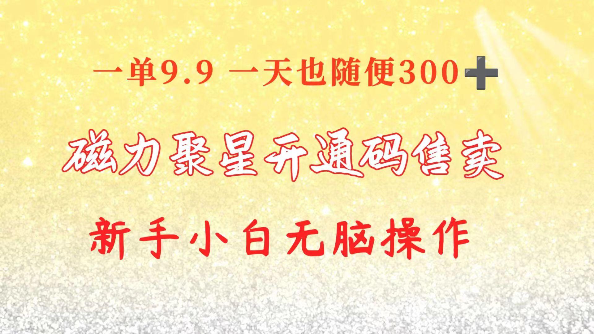 快手磁力聚星码信息差 售卖  一单卖9.9  一天也轻松300+ 新手小白无脑操作-知库