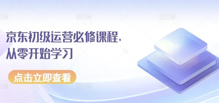 京东初级运营必修课程，从零开始学习-知库