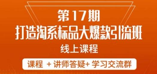 南掌柜-第17期打造淘系标品大爆款，5天线上课-知库