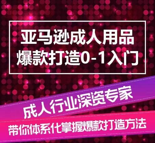 亚马逊成人用品爆款打造0-1入门，系统化讲解亚马逊成人用品爆款打造的流程-知库