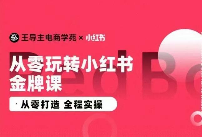 王导主·小红书电商运营实操课，​从零打造  全程实操-知库