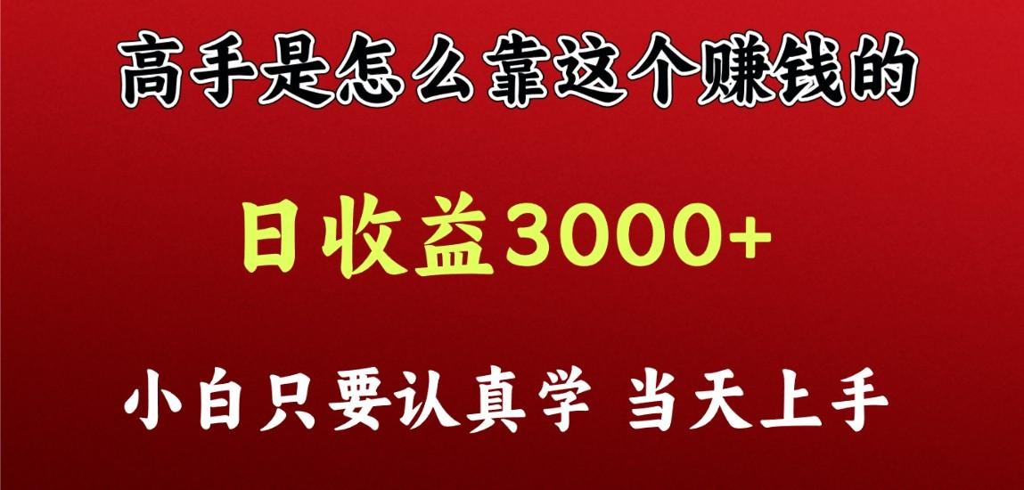 看高手是怎么赚钱的，一天收益至少3000+以上，小白当天上手-知库