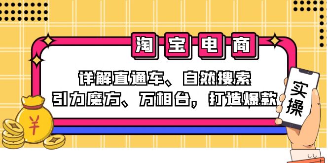 2024淘宝电商课程：详解直通车、自然搜索、引力魔方、万相台，打造爆款-知库