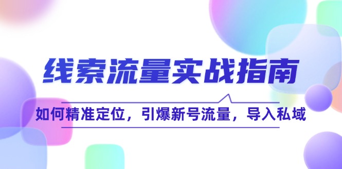 线 索 流 量-实战指南：如何精准定位，引爆新号流量，导入私域-知库