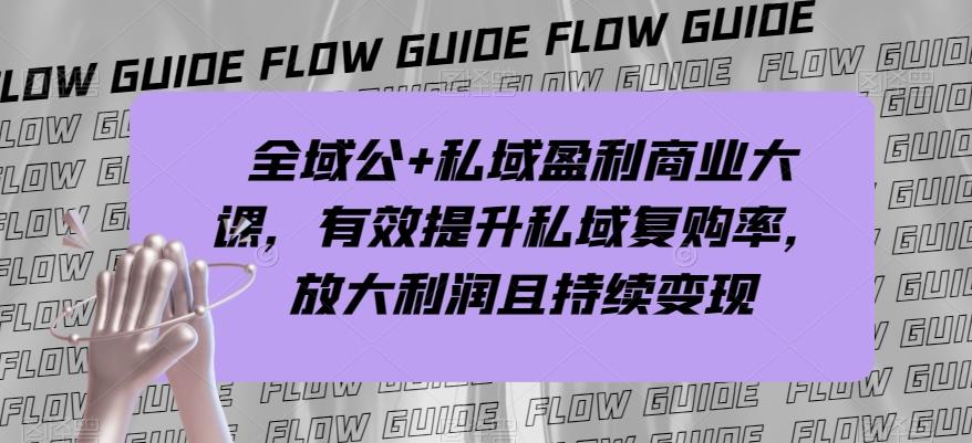 全域公+私域盈利商业大课，有效提升私域复购率，放大利润且持续变现-知库