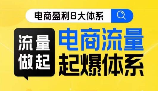 8大体系流量篇·流量做起，电商流量起爆体系线上课-知库