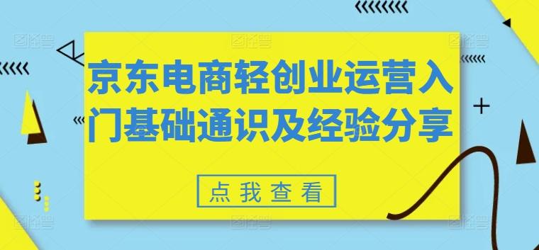 京东电商轻创业运营入门基础通识及经验分享-知库