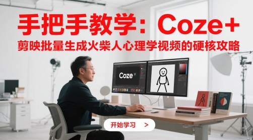 手把手教学：Coze + 剪映批量生成火柴人心理学视频的硬核攻略-知库