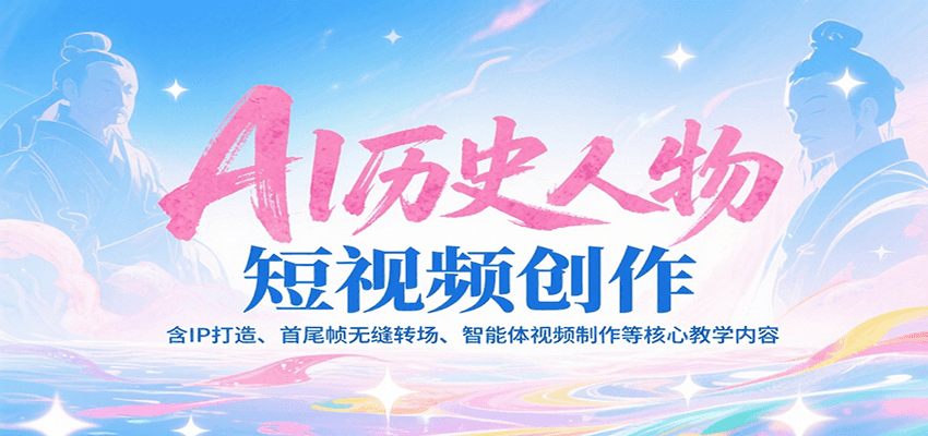 AI历史人物短视频创作，含IP打造、首尾帧无缝转场、智能体视频制作等核心教学内容-知库