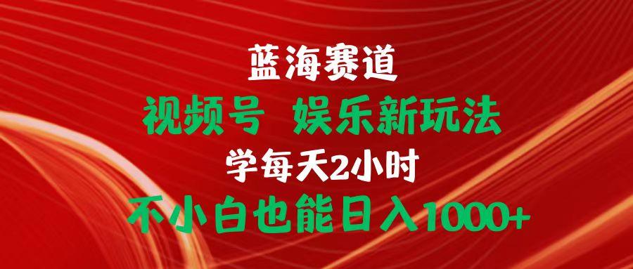 蓝海赛道视频号 娱乐新玩法每天2小时小白也能日入1000+-知库