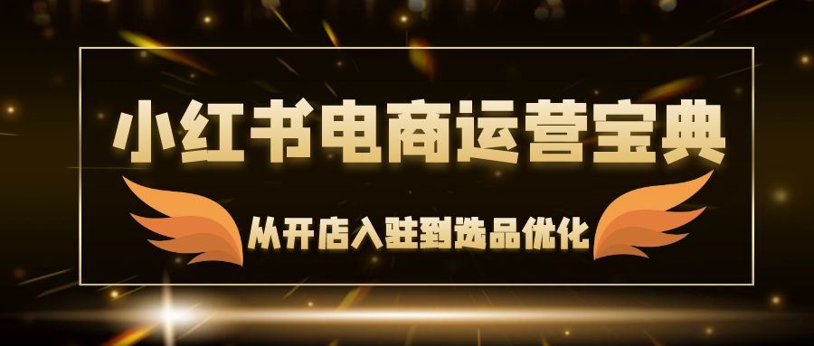 小红书电商运营宝典：从开店入驻到选品优化，一站式解决你的电商难题-知库