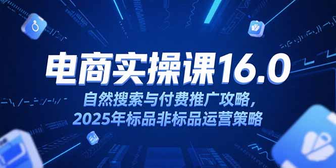 淘宝电商运营课16.0，自然搜索与付费推广攻略，2025年标品非标品运营策略-知库