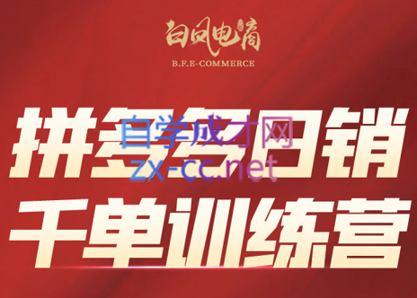 白凤电商·拼多多日销千单训练营(更新4月)-知库
