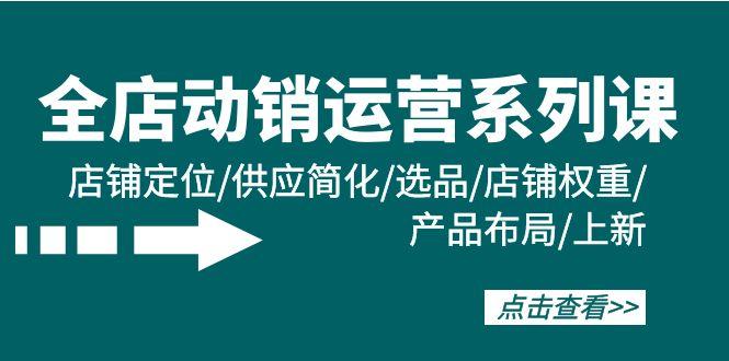 (9845期)全店·动销运营系列课：店铺定位/供应简化/选品/店铺权重/产品布局/上新-知库