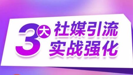 3大社媒引流实战强化，多渠道站外引流，高效精准获客，订单销售额翻倍增长-知库