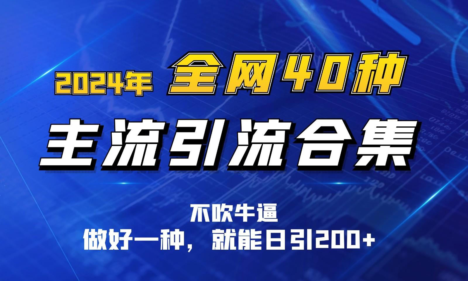 2024年全网40种暴力引流合计，做好一样就能日引100+-知库