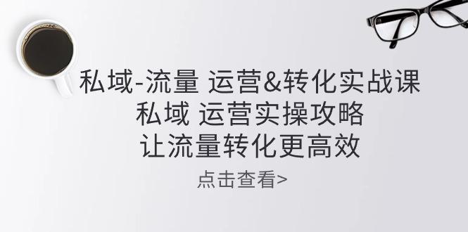 私域-流量 运营&转化实操课：私域 运营实操攻略 让流量转化更高效-知库