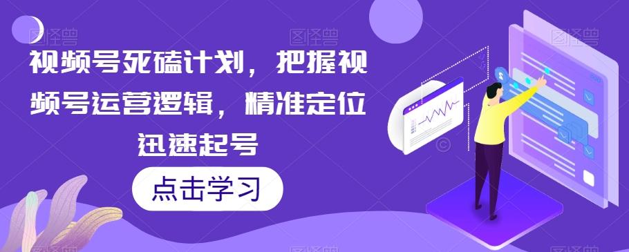 视频号死磕计划，把握视频号运营逻辑，精准定位迅速起号-知库