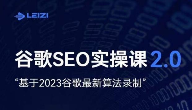 雷子·谷歌SEO 2.0实战课，独立站询盘自由必备，基于2023谷歌最新算法录制-知库