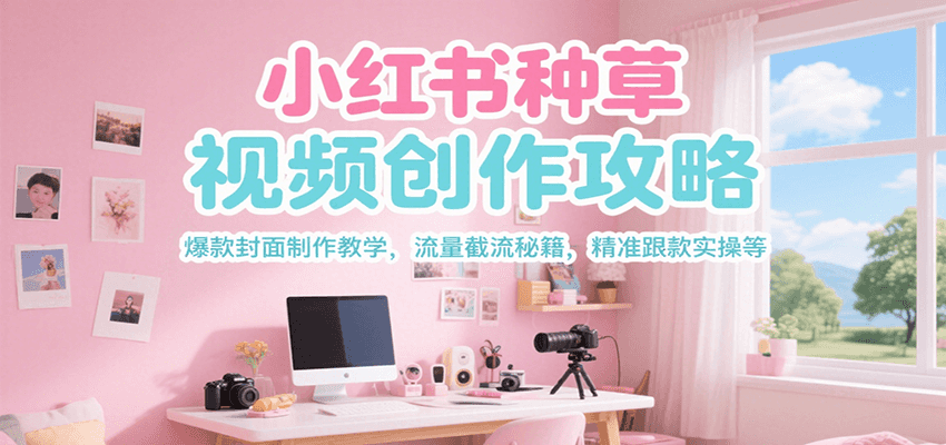 小红书种草视频创作攻略，爆款封面制作教学 ，流量截流秘籍 ，精准跟款实操等-知库