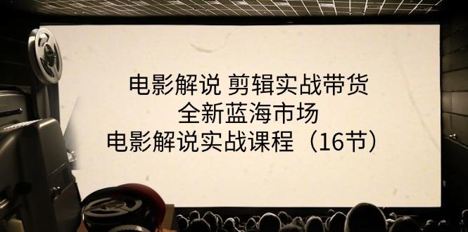 电影解说 剪辑实战带货全新蓝海市场，电影解说实战课程(16节-知库