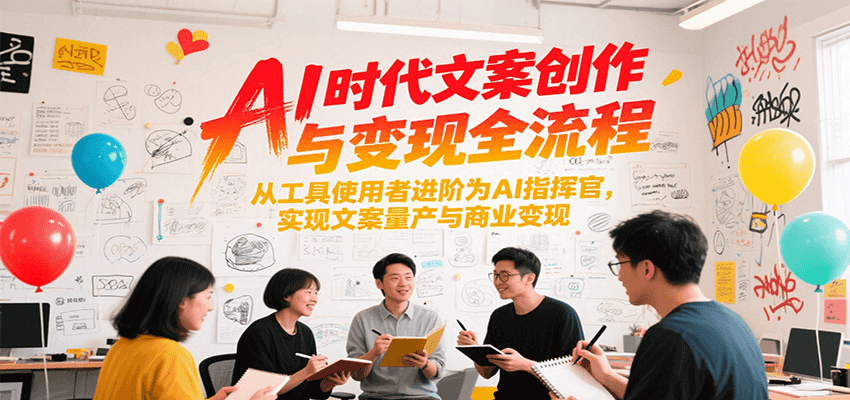 AI时代文案创作与变现全流程，从工具使用者进阶为AI指挥官，实现文案量产与商业变现-知库