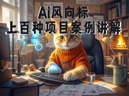 Ai风向标-附100种项目案例玩法-0基础小白到大神ai视频商业应用教学-知库