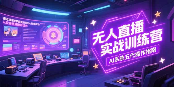无人直播实操训练营，从设备搭建到话术，AI系统五代操作指南(7月更新-知库