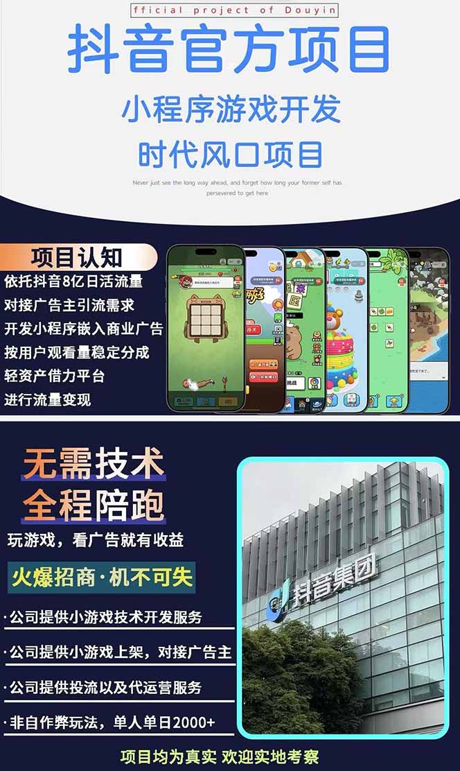 图片[1]-2025最热抖音官方项目 Ai时代风口项目小程序游戏开发 实测单个游戏日收…-知库