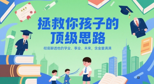 付费文章：拯救你孩子的顶级思路，彻底聊透他的学业、事业、未来，含金量满满-知库
