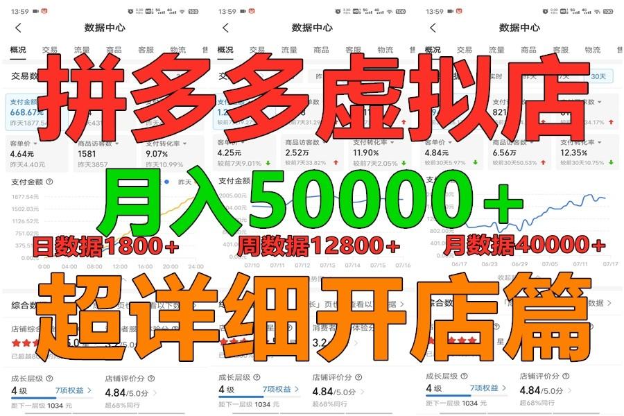 拼多多虚拟电商训练营月入40000+你也行，暴利稳定长久，副业首选-知库