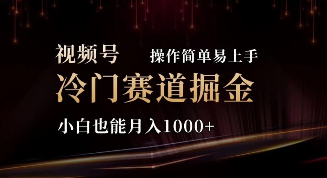 2024视频号冷门赛道掘金，操作简单轻松上手，小白也能月入1000+-知库