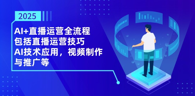 2025AI+直播运营全流程，包括直播运营技巧，AI技术应用，视频制作与推广等-知库