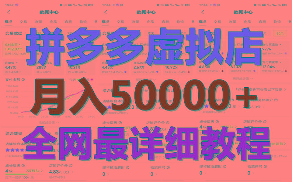 拼多多虚拟电商训练营月入50000+你也行，暴利稳定长久，副业首选-知库