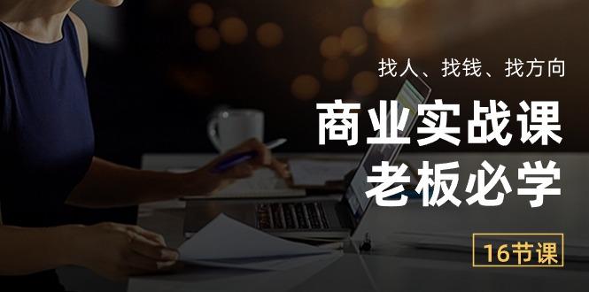 商业实战课【老板必学】：找人、找钱、找方向(16节课-知库