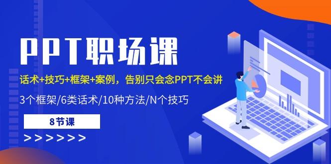 PPT职场课：话术+技巧+框架+案例，告别只会念PPT不会讲(8节课)-知库