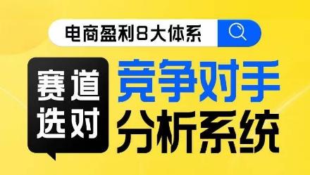 电商盈利8大体系·赛道选对，​竞争对手分析系统线上课-知库